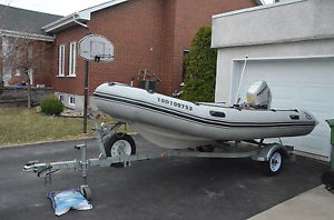 Bateau pneumatique Airsolid 15 pieds coque rigide + Honda 50HP