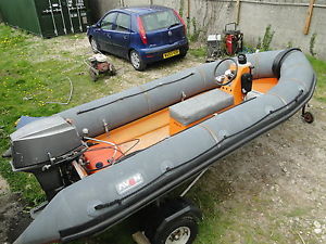 Avon Searider 4m RIB with 40hp Mariner and trailer