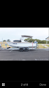 Brooker 5.4 mtr fibreglass runabout fishing boat