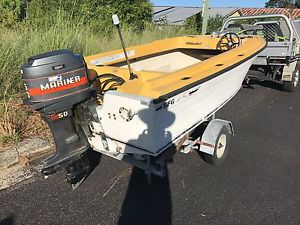 5m BFG rare boat with trailer and 50HP Marina. project boat selling cheap.