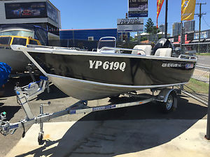 Quintrex 420SC Boat with 50hp Mercury Motor on Oceanic Trailer