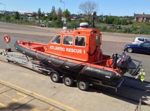 1990 twin engined enclosed wheelhouse RIB rigid inflatable