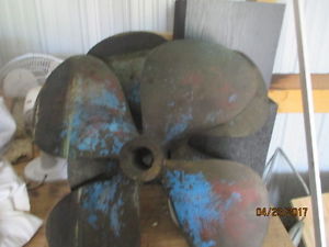 4 BLADE BRONZE PROPELLERS 30" x 30" x 2 1/2 " Matched set  Good Condition