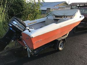 4.8m Fiberglass With Trailer and 70HP ,all rego! First To See Will Buy!