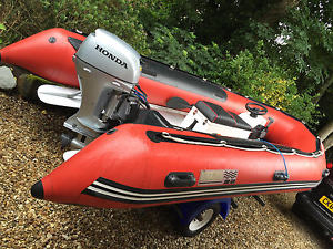 rib boat excel 2011 boat with honda 15hp 2013 engine like new with trailer