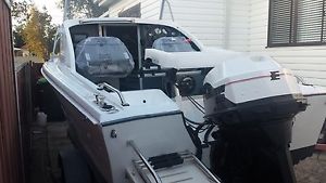 Custom savage 18" half cabin fiberglass boat
