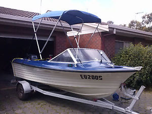 Fibreglass Fishing Boat with near new Mercury 50hp motor