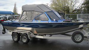 Boice jet inboard fishing jet boat shallow water river sled sportjet 240 hp spor