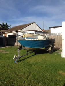 4M Tinny with 35Hp Johnson outboard & trailer