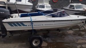 fletcher bravo 14ft speedboat 40 hp engine and trailer