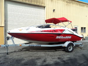 2007 SEA DOO JET BOAT 20FT SPEEDSTER ---WITH TRAILER TWIN MOTORS NO RESERVE