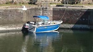 Blue fin 5.25 australian aluminium bowrider boat with Mariner 80 hp 4 stroke efi