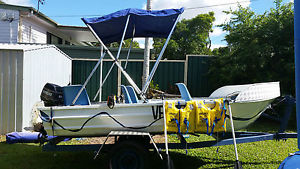 Boat - Mantacraft 3.6m Aluminium Boat with Trailer and 8HP Evinrude Motor