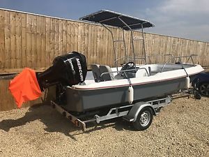 Dory 17 sportsman fishing boat with 2011 mercury optimax 90hp