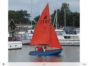 Mirror Dinghy, with road and launching trailer