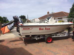 Boston Whaler Outrage 17 II, 130 HP Yamaha outboard, 5HP auxillary and trailer