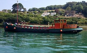 Dutch Barge Live Aboard River Boat 1947 'Pieter' River Exe Topsham Devon UK