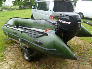 QUICKSILVER 380HD 25HP MERCURY OUTBOARD 4 STROKE INFLATABLE RIB