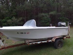 Classic 1964 Fabuglas Brand Fiberglass 14 ft V Hull Solid Boat Evinrude Lark III