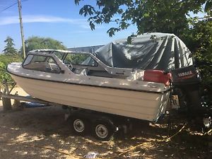 17ft double skinned day/family/fishing boat with excellent yamaha 50hp outboard