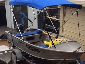 Quintrex 3.55 Dart, Mariner 15hp Outboard Motor, on Gal Trailer; All Registered.