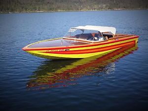 Wood Deck 23' flat bottom v drive, 427 Ford Hi Riser, Ski Boat, Century Resorter