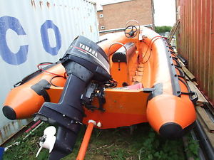 Humber 5.5m RIB with Yamaha 30hp Outboard on Trailer.