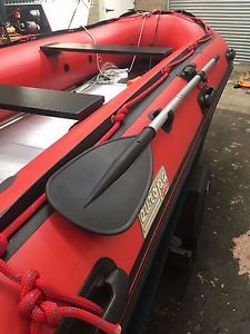 Tohatsu Europa Sport A380 3.8m SIB red Inflatable dinghy + road Trailer