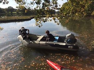 Honwave T38- inflatable dinghy with air v-floor and 15hp Honda outboard