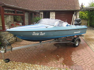 Fletcher Bravo Speedboat 75HP Mercury Outboard & Snipe Trailer