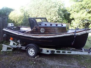 16ft fishing day boat with trailer and 15HP honda outboard engine