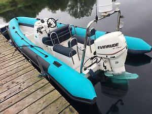 Rib boat Shakespeare marine 6.6m 90hp Evenrude