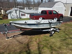 2001 alumacraft 14 tv boat with trailer and 30 lb thrust minn kota electric moto