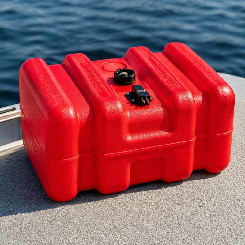 Marine fuel tank, 55 L, portable boat tank for outboard motor, plastic outboard fuel tank for marine boats with hose, easy to carry for yacht, fishing boat, deck boat, red - AliExpress 18 image 1