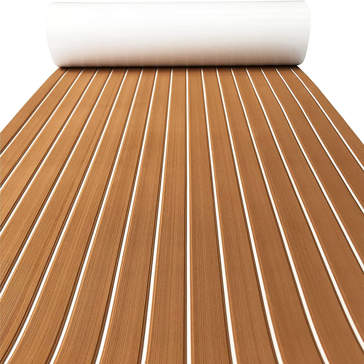 2400x900x6mm Self-Adhesive EVA Foam Decking Sheet Pad Anti-Skid Faux Teak Synthetic Marine Boat Flooring Accessories Brown - AliExpress 34 image 1